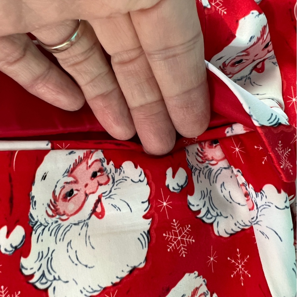 Festive Santa Print Blazer - Red & White - Picture 5 of 6